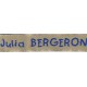 Woven labels, Model V - Beige 12mm ribbon - Royal blue lettering