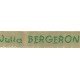 Woven labels, Model V - Beige 12mm ribbon - Green lettering