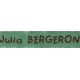 Woven labels, Model V - Green 12mm ribbon - Brown lettering