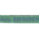 Woven labels, Model V - Green 12mm ribbon - Sky-blue lettering