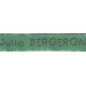 Woven labels, Model V - Green 12mm ribbon - Grey lettering