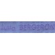 Etiquettes tissées Modèle V - Ruban Bleu 12 mm - Lettrage Parme