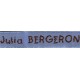 Woven labels, Model V - Blue 12mm ribbon - Brown lettering
