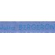Etiquettes tissées Modèle V - Ruban Bleu 12 mm - Lettrage Turquoise