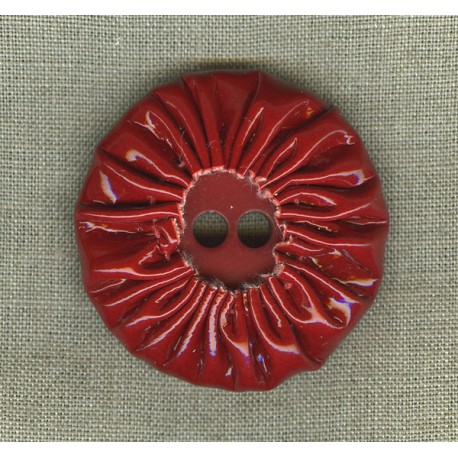 Tomato leatherette button.