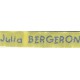 Woven labels, Model V - Yellow 12mm ribbon - Sky-blue lettering