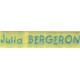 Woven labels, Model V - Yellow 12mm ribbon - Turquoise lettering
