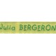 Woven labels, Model V - Yellow 12mm ribbon - Green lettering