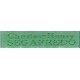 Woven labels, Model X - Green 12mm ribbon - Green lettering