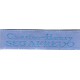 Etiquettes tissées Modèle X - Ruban Bleu 12 mm - Lettrage Turquoise