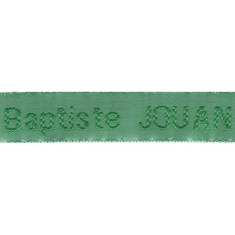 Woven labels, Model Z - Green 12mm ribbon - Green lettering