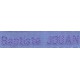 Etiquettes tissées Modèle Z - Ruban Bleu 12 mm - Lettrage Parme