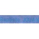Etiquettes tissées Modèle Z - Ruban Bleu 12 mm - Lettrage Turquoise