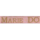 Woven labels, Model S - Pink 12mm ribbon - Antique Gold lettering