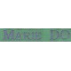 Woven labels, Model S - Green 12mm ribbon - Violet lettering