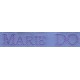 Woven labels, Model S - Blue 12mm ribbon - Violet lettering