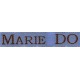 Etiquettes tissées Modèle S - Ruban Bleu 12 mm - Lettrage Marron