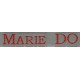 Woven labels, Model S - Grey 12mm ribbon - Red lettering
