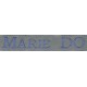 Woven labels, Model S - Grey 12mm ribbon - Sky-blue lettering