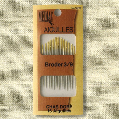 Assorted embroidery needles