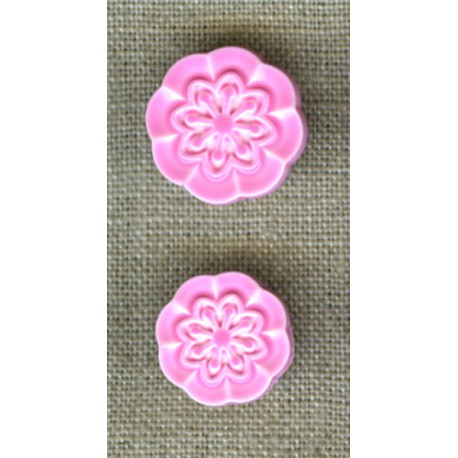 Pink rosette children's button