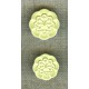 Lime rosette children's button