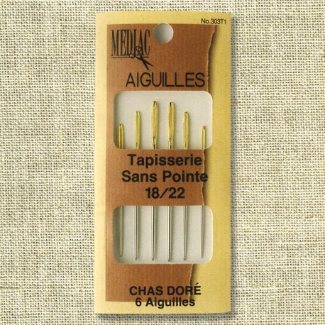 Mercerie Aiguilles Tapisserie sans pointe, assortiment 18/22