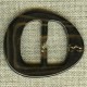 Boucle de ceinture Faux ovale, col. Marron jaspé