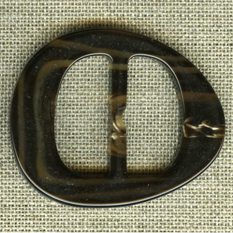 Belt buckle False oval, col. Chattered chestnut