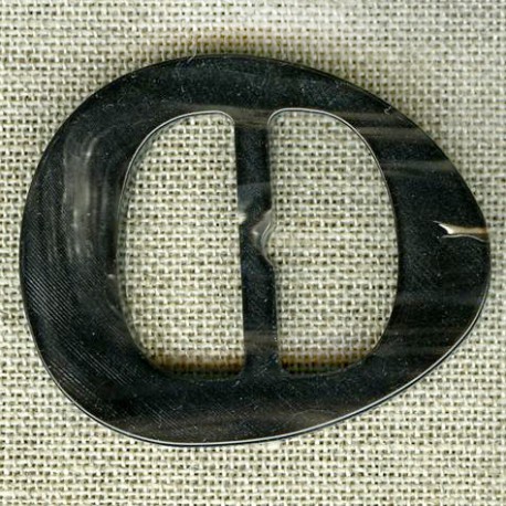 Belt buckle False oval, col. Chattered black