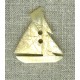 Boat button in light-coloured horn.