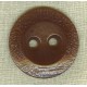 Rust button with intricate wide rim