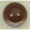 Rust button with intricate wide rim