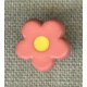 Pop Pale pink/Yellow flower children's button.