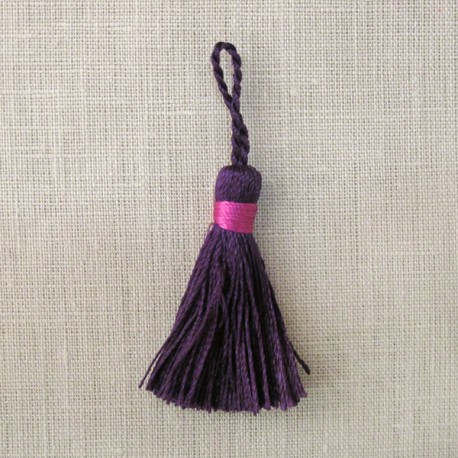 Mini tassel, col. Blackcurrant/Pink