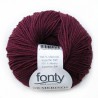 FONTY wool knitting yarn, qual.BB MERINOS, col. Dark red 860