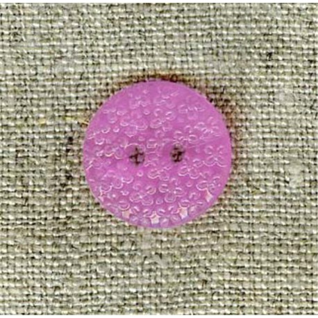 Candyfloss flower embossed children's button