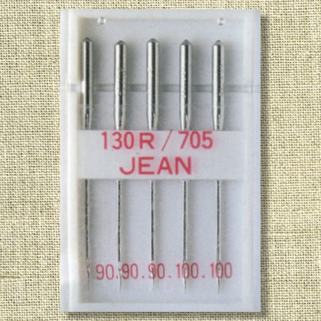 Machine needles for denim fabric