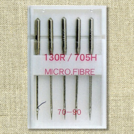 Machine needles for microfibre