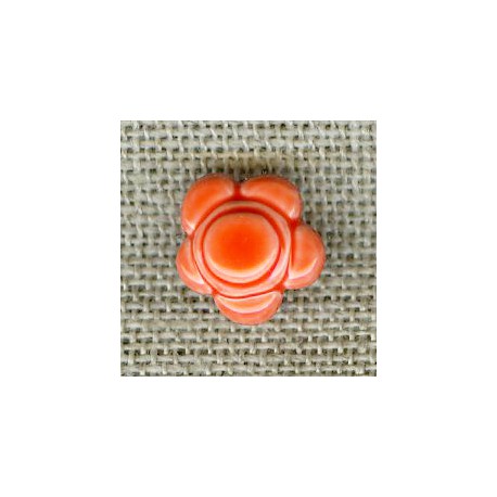 Martian Daisy children button, Coral