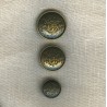 Heraldry motif Metal Button, col. Old Gold