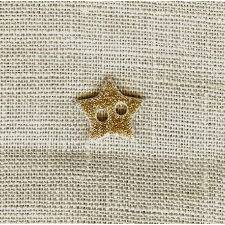 Bouton Nacre émaillée Shining Star, col. Or