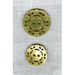 Bouton Nacre Naturelle Ajourée, Dentelle