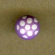 Ball children button white dots engraved, col. Lavender