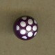 Ball children button white dots engraved, col. Eggplant