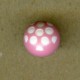 Ball children button white dots engraved, col. Rosewood