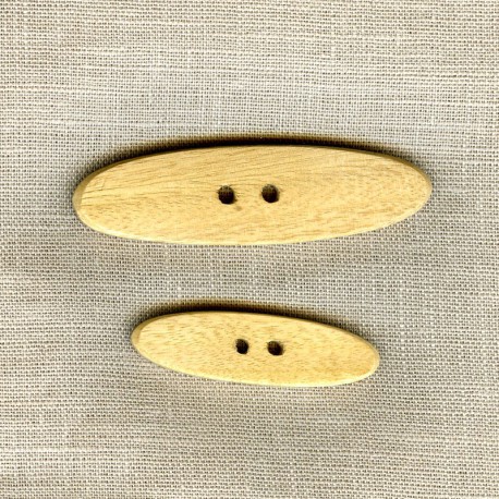Natural Wood Button Almond 