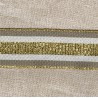 Striped grosgrain ribbon,col. Mole/ Raw/ Gold