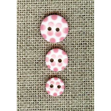 White children button Rosewood dots engraved