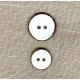 Bouton Nacre émaillée Craie, col. Coton